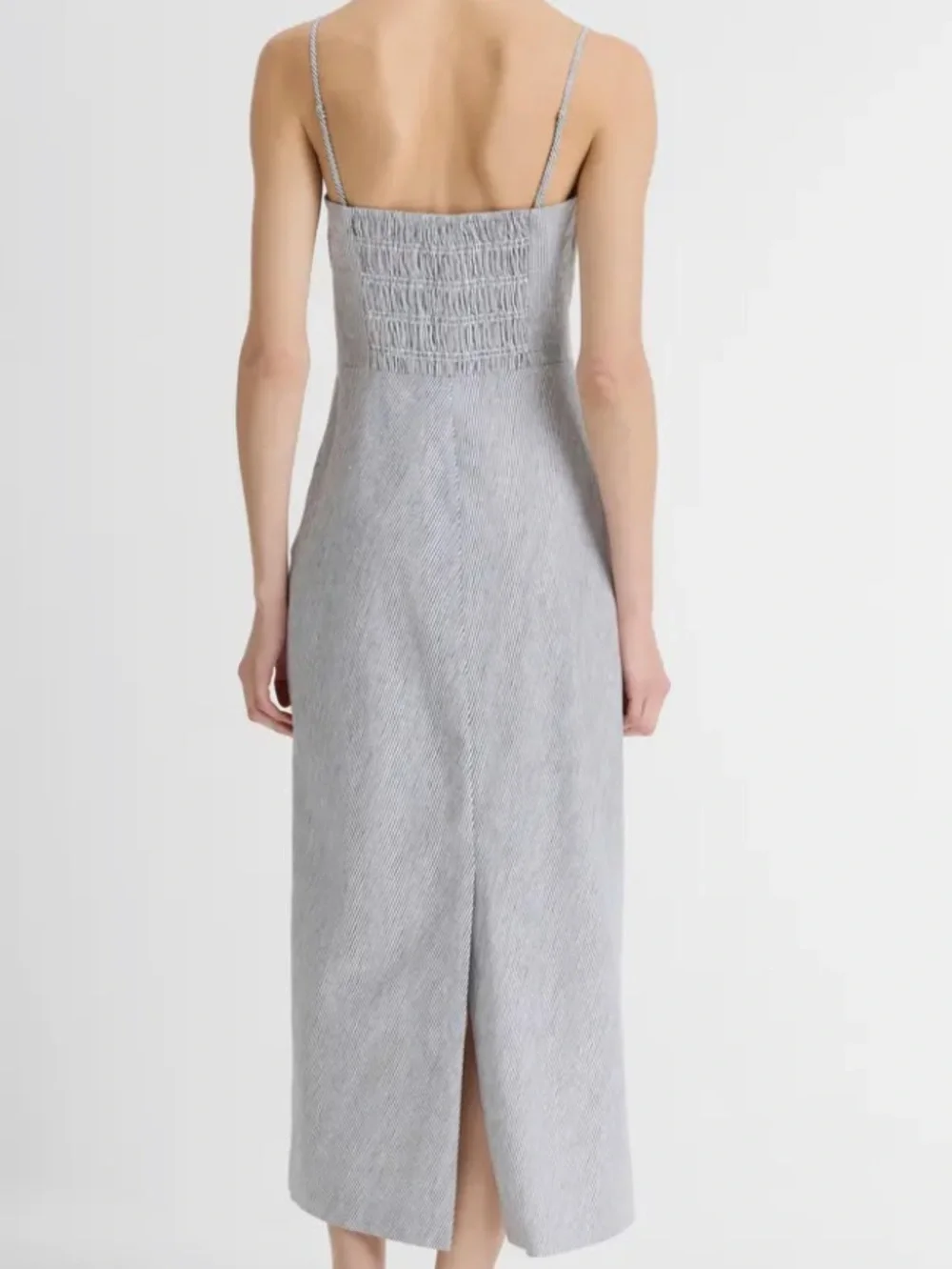New Vince Light Gray Spaghetti-Strap Midi Dress size 10 - Picture 11 of 16